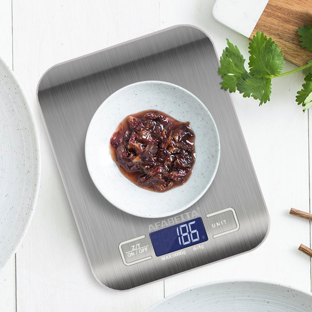 Premium Digital Kitchen Scale – Slim Stainless Steel, High Precision for Cooking & Baking (5kg/11lb)